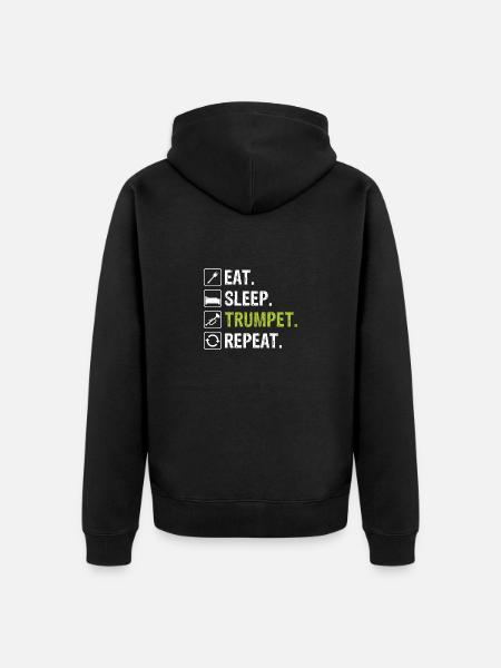 Orchestra di Tromba Musicista Trombettista Musica di Ottoni - Felpa con cappuccio ecologica premium unisex - nero
