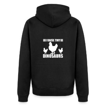 Farmer Tractor Agriculture Farmer Tractor Farm - Unisex Premium Organic Zip Hoodie - black - Back - Nico (187cm)