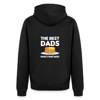 Meilleur père du monde Père Couples Parents Crêpes - Veste à capuche bio Premium Unisexe - noir - Dos - Nico (187cm)