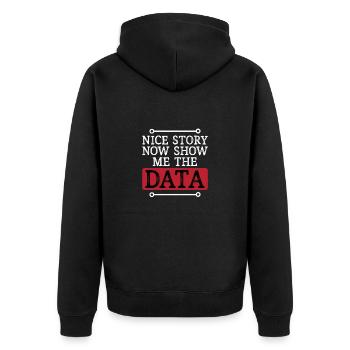 Deep Learning Machine Learning AI KI Datenanalyse - Unisex Premium Bio Zip Hoodie - Schwarz - Hinten - Nico (187cm)