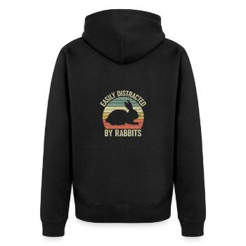 Lièvres Propriétaires de lapins Carottes Éleveurs - Veste à capuche bio Premium Unisexe - noir - Dos - Nico (187cm)