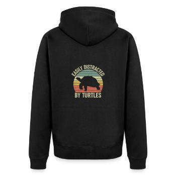 J’aime les tortues de mer animal de compagnie - Veste à capuche bio Premium Unisexe - noir - Dos - Nico (187cm)