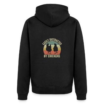 Poulet Élevage de poulet Poulet Éleveur Poulet Cadeau - Veste à capuche bio Premium Unisexe - noir - Dos - Nico (187cm)