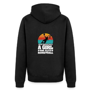 Basketball Femme Basketball féminin - Veste à capuche bio Premium Unisexe - noir - Dos - Nico (187cm)