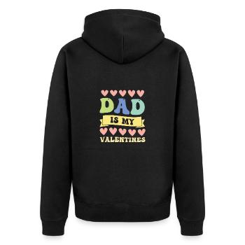 Père fille de la Saint-Valentin - Veste à capuche bio Premium Unisexe - noir - Dos - Nico (187cm)