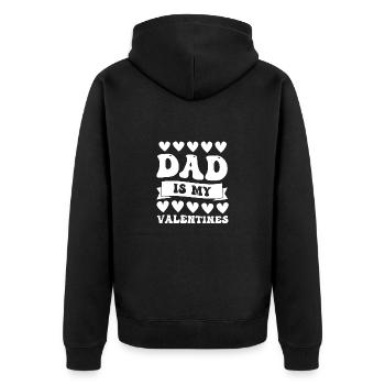 Père fille de la Saint-Valentin - Veste à capuche bio Premium Unisexe - noir - Dos - Nico (187cm)