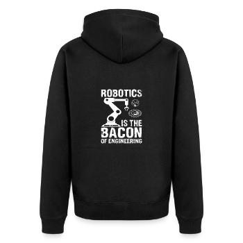 Programmeur de robots Technicien en automatisation - Veste à capuche bio Premium Unisexe - noir - Dos - Nico (187cm)