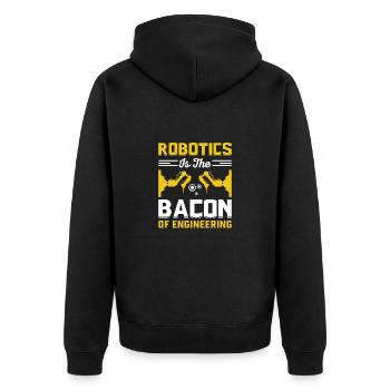 Robot Programmer Automation Technician - Unisex Premium Organic Zip Hoodie - black - Back - Nico (187cm)