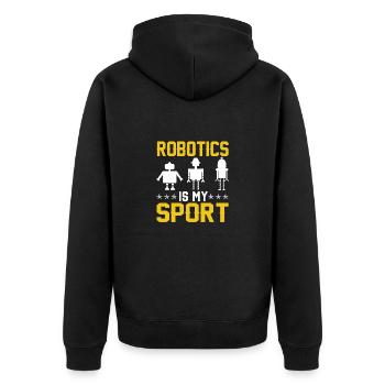 Programmeur de robots Technicien en automatisation - Veste à capuche bio Premium Unisexe - noir - Dos - Nico (187cm)