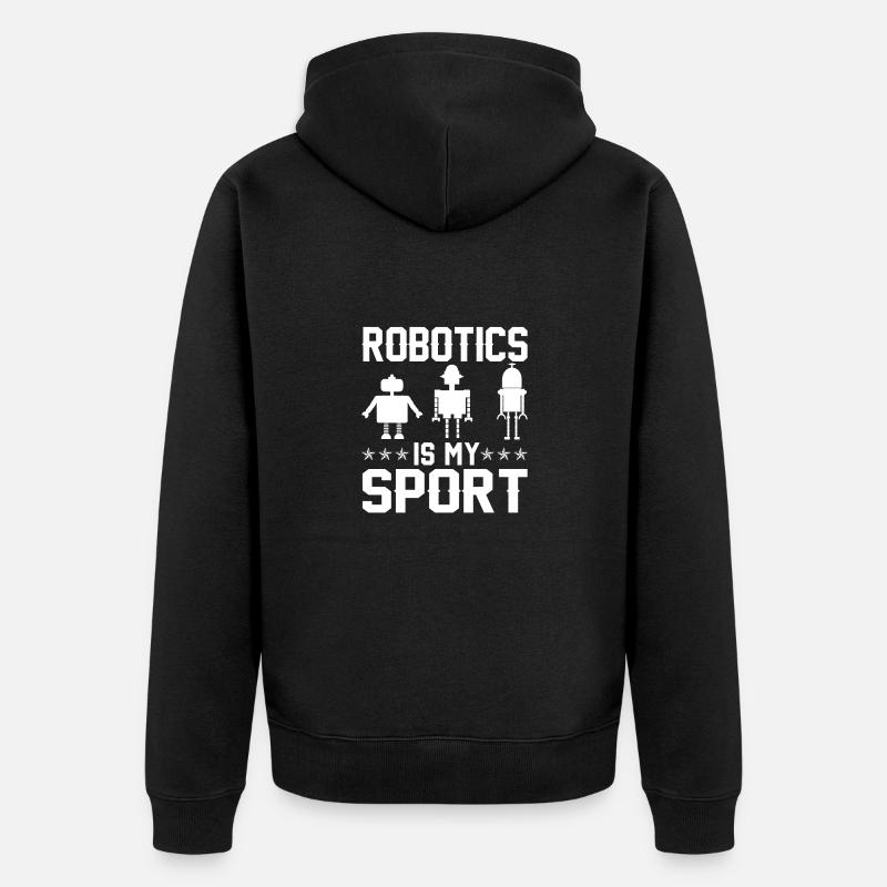 Roboter Programmierer Automatisierungstechniker - Unisex Premium Bio Zip Hoodie - Schwarz