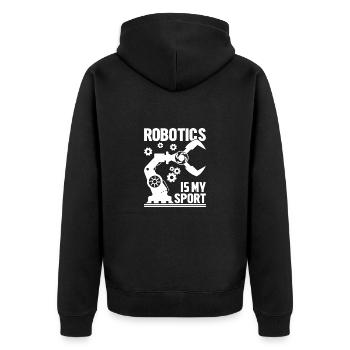 Programmeur de robots Technicien en automatisation - Veste à capuche bio Premium Unisexe - noir - Dos - Nico (187cm)