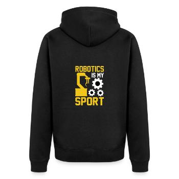 Robot Programmer Automation Technician - Unisex Premium Organic Zip Hoodie - black - Back - Nico (187cm)