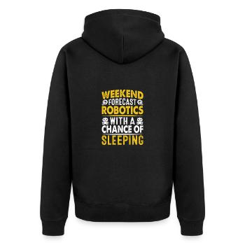 Roboter Programmierer Automatisierungstechniker - Unisex Premium Bio Zip Hoodie - Schwarz - Hinten - Nico (187cm)