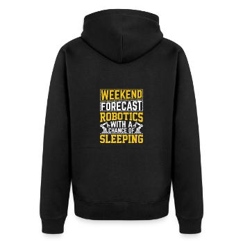 Robot Programmer Automation Technician - Unisex Premium Organic Zip Hoodie - black - Back - Nico (187cm)
