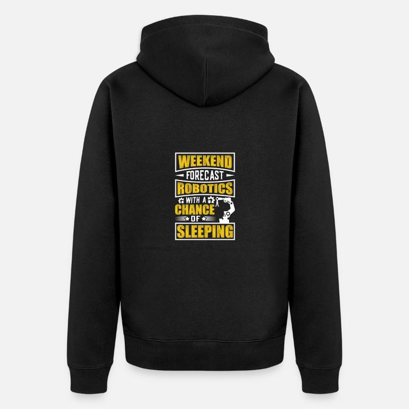Roboter Programmierer Automatisierungstechniker - Unisex Premium Bio Zip Hoodie - Schwarz
