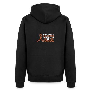 Sensibilisation à la sclérose en plaques - Veste à capuche bio Premium Unisexe - noir - Dos - Nico (187cm)