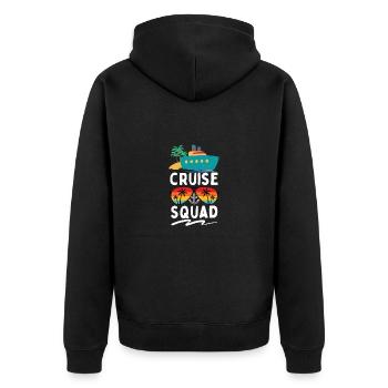 Kreuzfahrtschiff Family Cruise 2023 Kreuzfahrt - Unisex Premium Bio Zip Hoodie - Schwarz - Hinten - Nico (187cm)