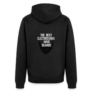 Electrician Electrical Engineer Electrical Engineer Bart - Unisex Premium Organic Zip Hoodie - black - Back - Nico (187cm)
