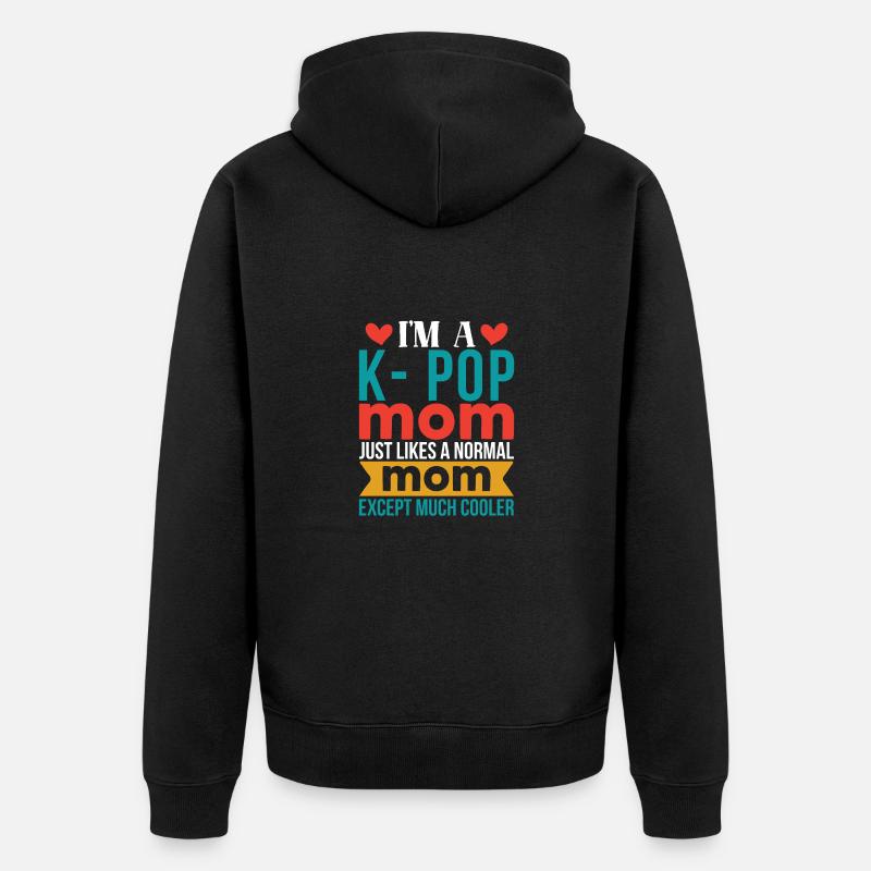 Idée cadeau K-Pop Kpop Mama - Veste à capuche bio Premium Unisexe - noir