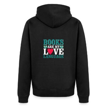 Livres de lecture Rat de bibliothèque Littérature Lecteur fréquent Livre - Veste à capuche bio Premium Unisexe - noir - Dos - Nico (187cm)