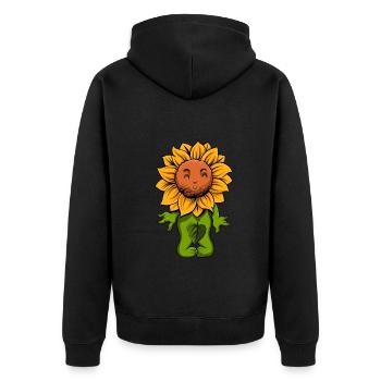 Tournesol - Veste à capuche bio Premium Unisexe - noir - Dos - Nico (187cm)