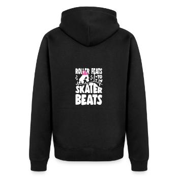 Roller Skating Feats To Skater Beats Gifts - Unisex Premium Bio Zip Hoodie - Schwarz - Hinten - Nico (187cm)
