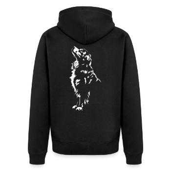 Bouvier Bernois Silhouette Chien Chien Wilsigns - Veste à capuche bio Premium Unisexe - noir - Dos - Nico (187cm)