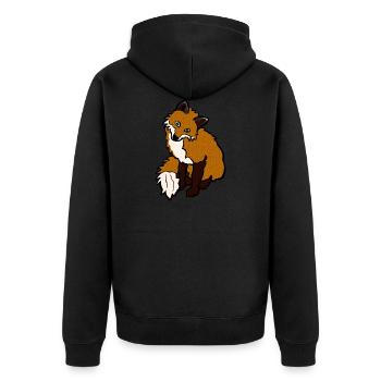 renard - Veste à capuche bio Premium Unisexe - noir - Dos - Nico (187cm)