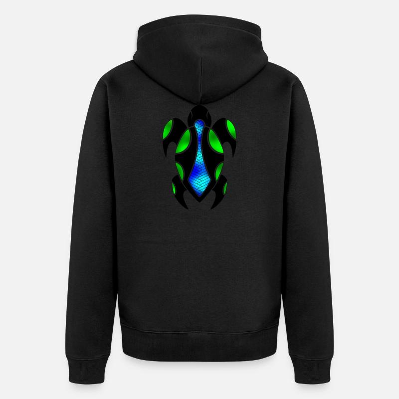 Tortue polynésienne - Veste à capuche bio Premium Unisexe - noir