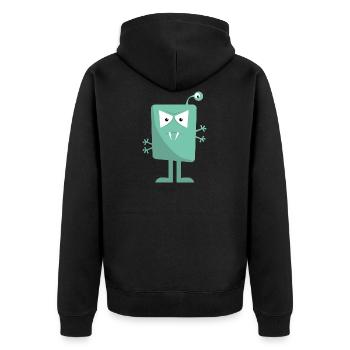 Monstre à 3 yeux - Veste à capuche bio Premium Unisexe - noir - Dos - Nico (187cm)