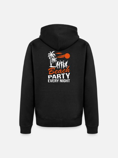 Beach Party Night - Unisex Premium Bio Zip Hoodie - Schwarz