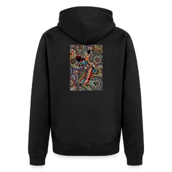 Africa, Indigenous people - Unisex Premium Organic Zip Hoodie - black - Back - Nico (187cm)