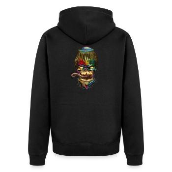 Tête de dragon - Veste à capuche bio Premium Unisexe - noir - Dos - Nico (187cm)