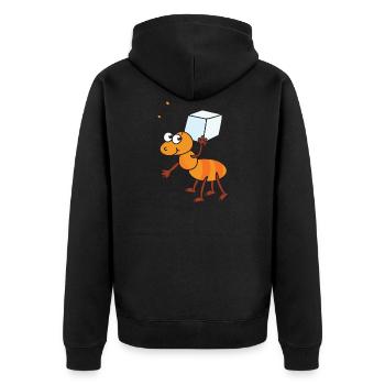 Ant sugar cubes sugar cubes sugar - Unisex Premium Organic Zip Hoodie - black - Back - Nico (187cm)