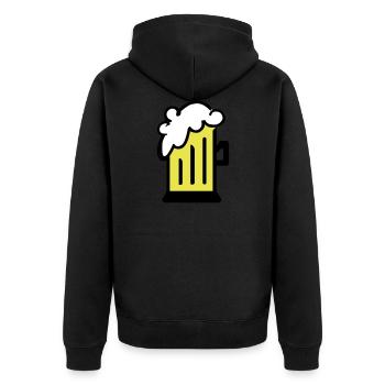 Illustration de la bière - Veste à capuche bio Premium Unisexe - noir - Dos - Nico (187cm)