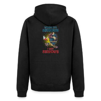 Pompier Vintage pompier chemise pompier cadeau - Veste à capuche bio Premium Unisexe - noir - Dos - Nico (187cm)