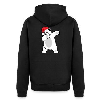Dabbing Dab Danse Ours Polaire Noël - Veste à capuche bio Premium Unisexe - noir - Dos - Nico (187cm)