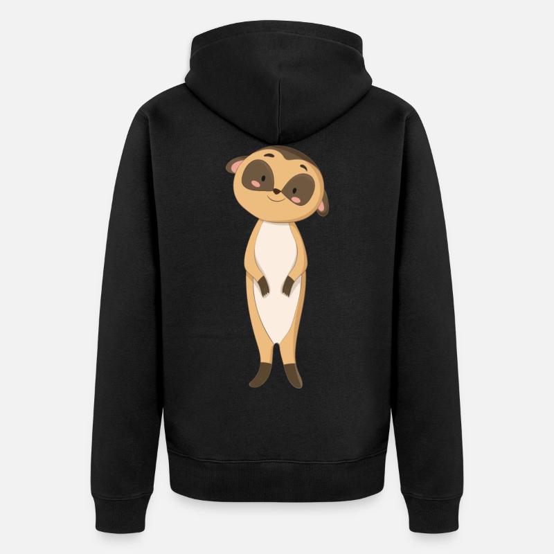 Suricate Mangust - Veste à capuche bio Premium Unisexe - noir