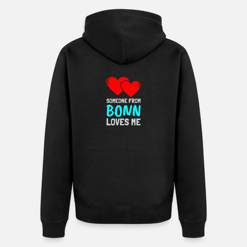 Quelqu'un de Bonn - Veste à capuche bio Premium Unisexe - noir