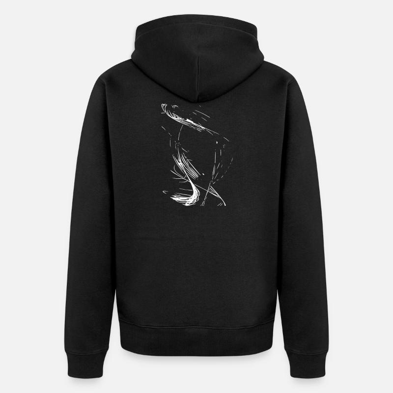 abstrait - Veste à capuche bio Premium Unisexe - noir