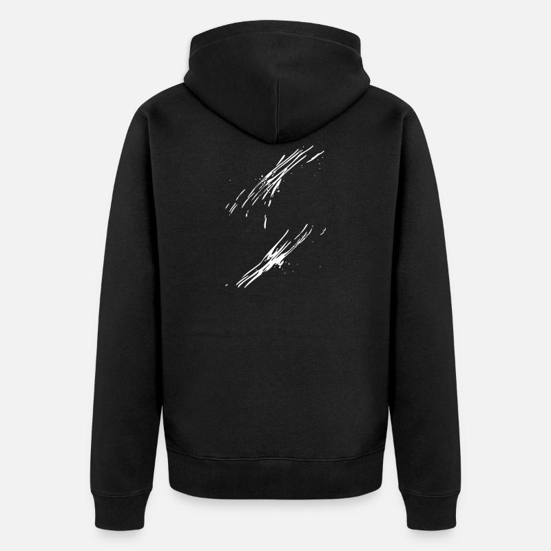 Abstrakt - Unisex Premium Bio Zip Hoodie - Schwarz