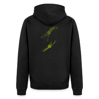 Trend abstract - Unisex Premium Organic Zip Hoodie - black - Back - Nico (187cm)