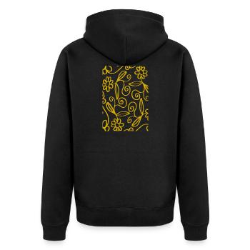Fleurs - Veste à capuche bio Premium Unisexe - noir - Dos - Nico (187cm)
