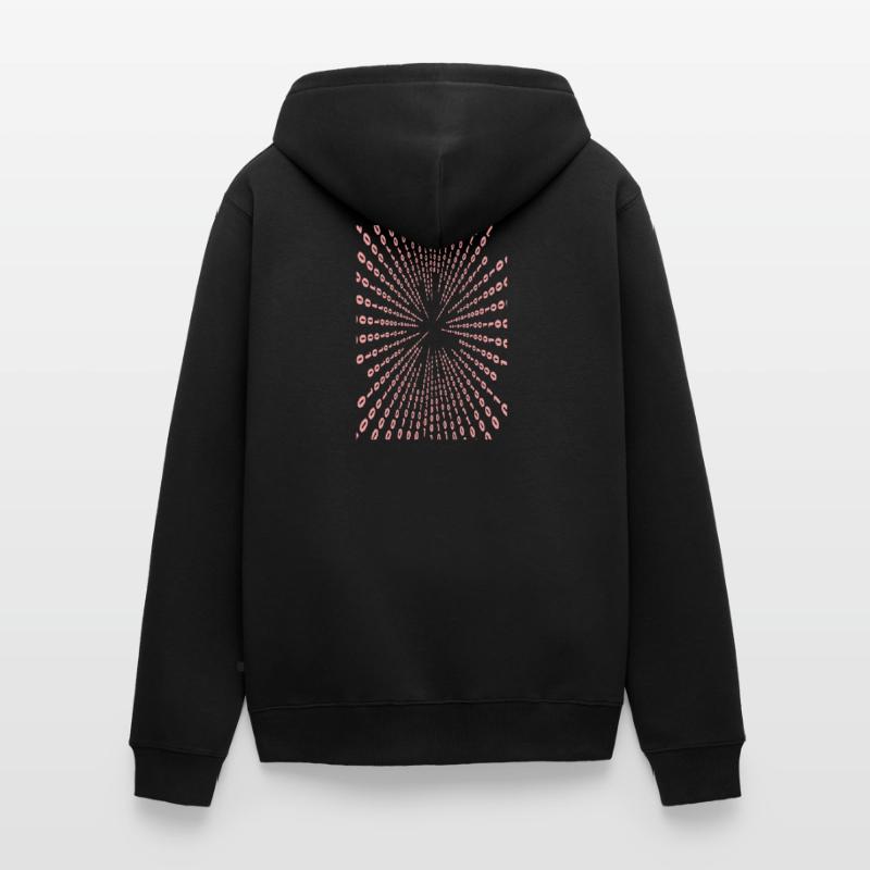 Binary code (pink) Unisex Premium Organic Zip Hoodie