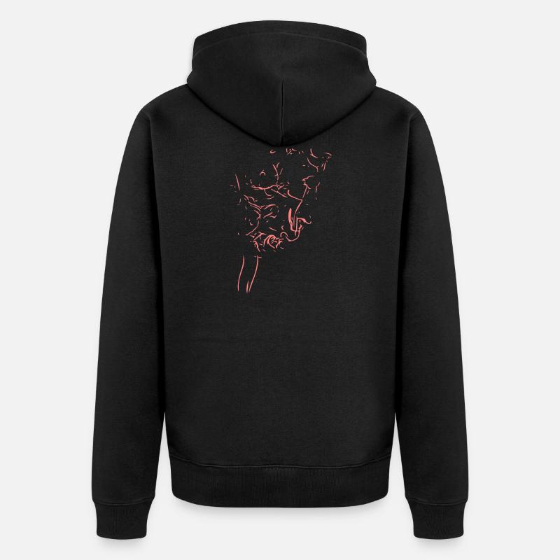 Dessin abstrait - Veste à capuche bio Premium Unisexe - noir