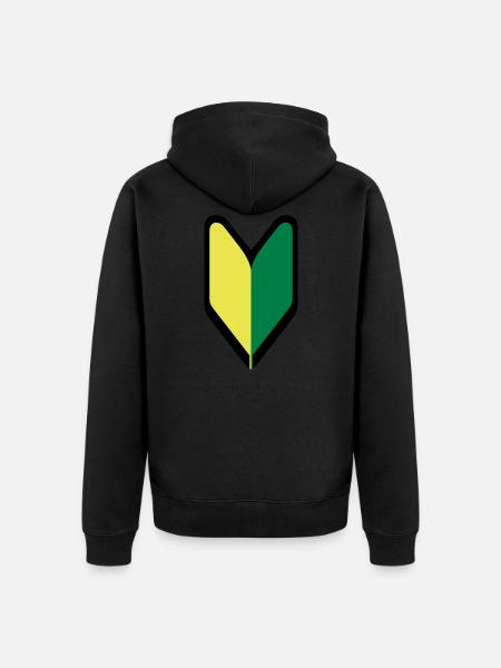 Wakaba Shoshinsha Mark - Unisex Premium Bio Zip Hoodie - Schwarz