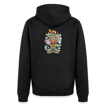 Coupe de nouilles - Veste à capuche bio Premium Unisexe - noir - Dos - Nico (187cm)