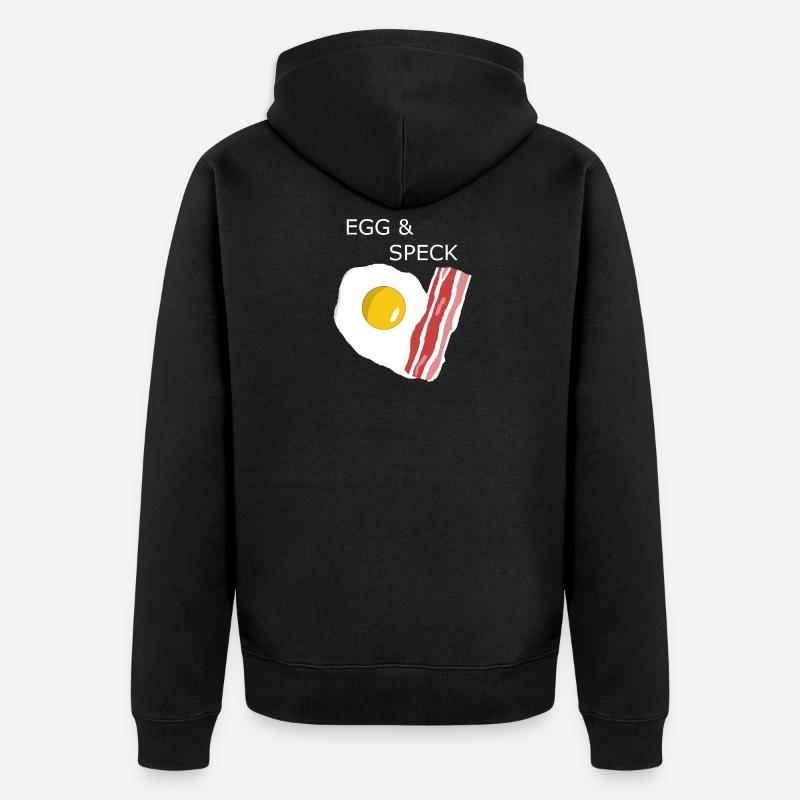 Oeuf au lard - Veste à capuche bio Premium Unisexe - noir