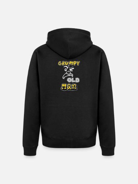 grumpy old man - Veste à capuche bio Premium Unisexe - noir