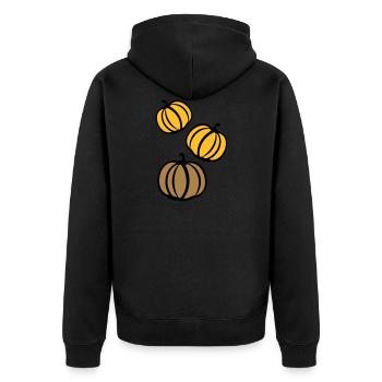 Pumpkins - Unisex Premium Organic Zip Hoodie - black - Back - Nico (187cm)